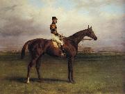 Harry Hall Mr.R.N.Blatt's 'Thorn' With Busby Up on york Bacecourse oil painting artist